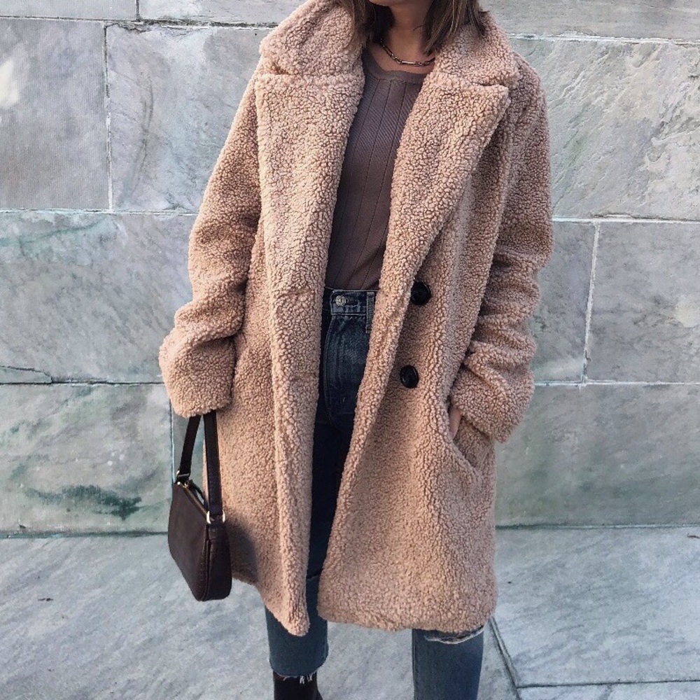 Last 1✨Harper Teddy Coat - Taupe - Picture 5 of 8